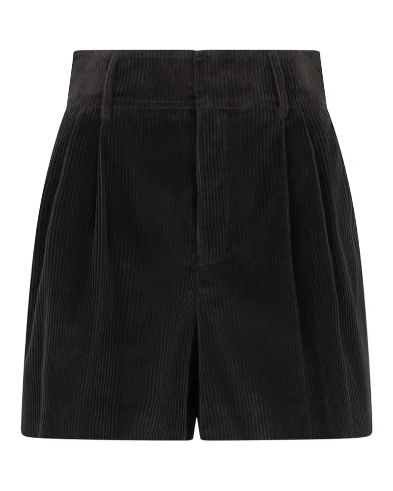 Valentino Garavani Shorts aus Cord mit Falten - Schwarz Schwarz