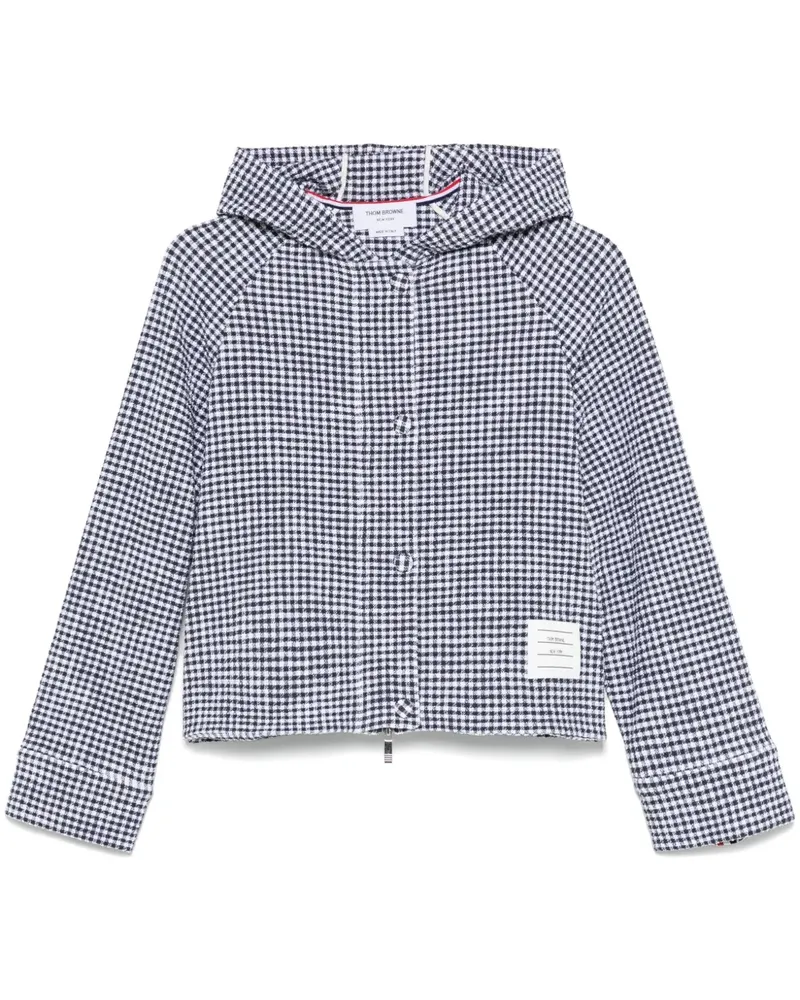 Thom Browne Tweed-Jacke mit Vichy-Karomuster - Schwarz Schwarz