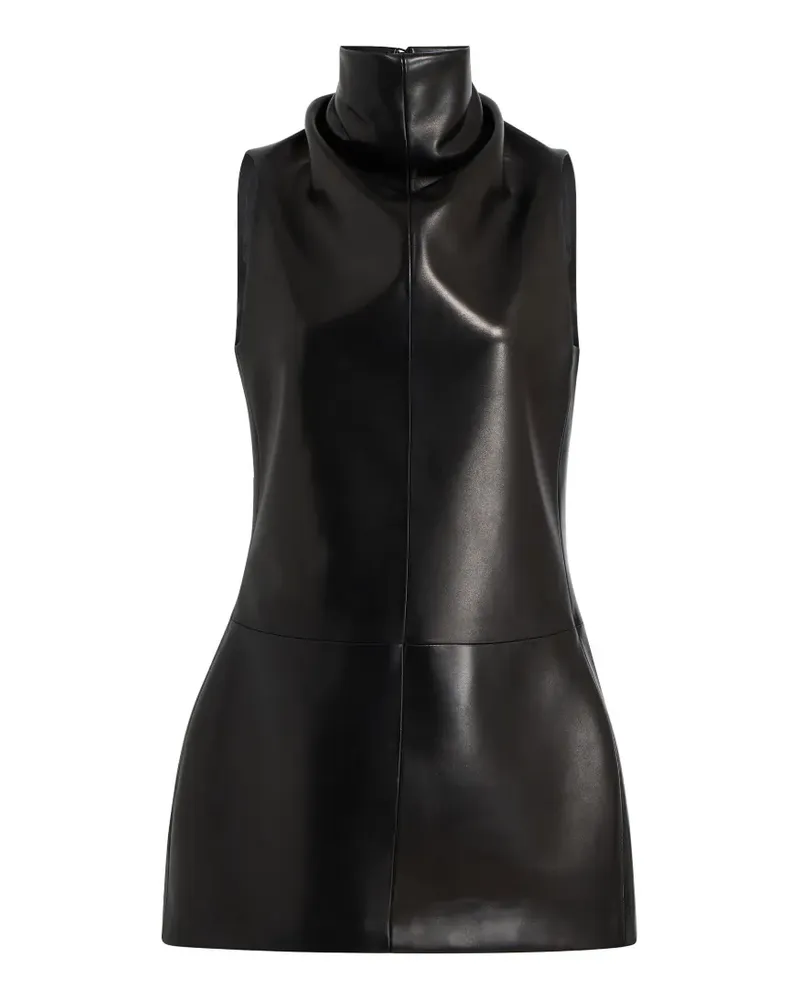 KHAITE Daria Minikleid mit Stehkragen - Schwarz Schwarz