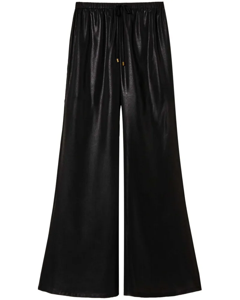 Twin-Set Hose mit transparenter Spitze - Schwarz Schwarz