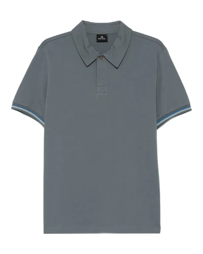 Paul Smith striped-detail polo shirt - Blau Blau