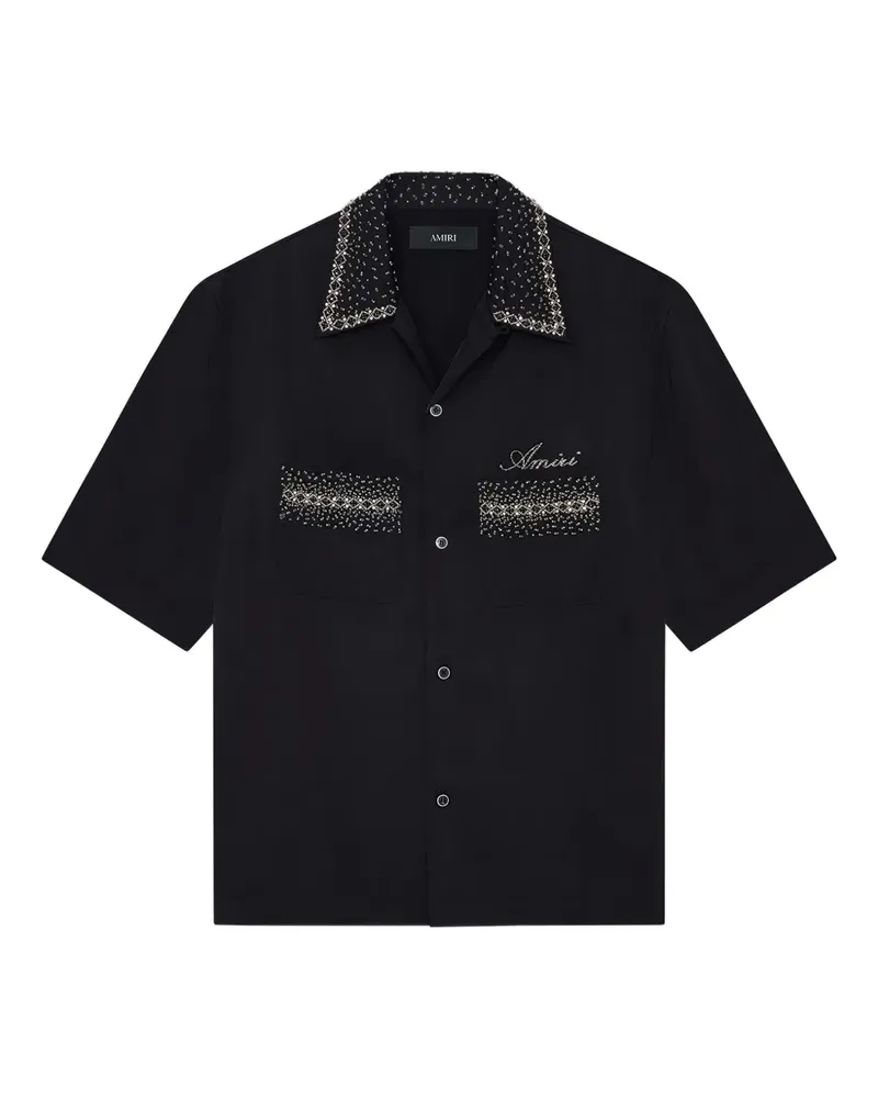 Amiri Hemd mit Strass - Schwarz Schwarz