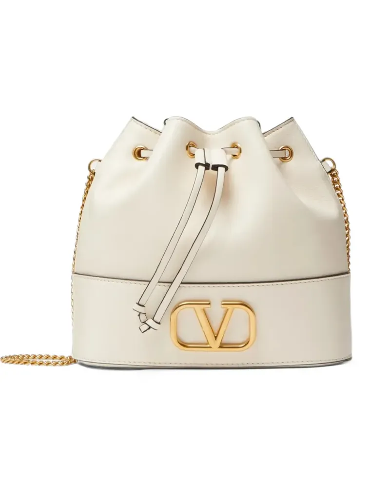 Valentino Garavani Mini VLogo Beuteltasche aus Nappaleder - Nude Nude