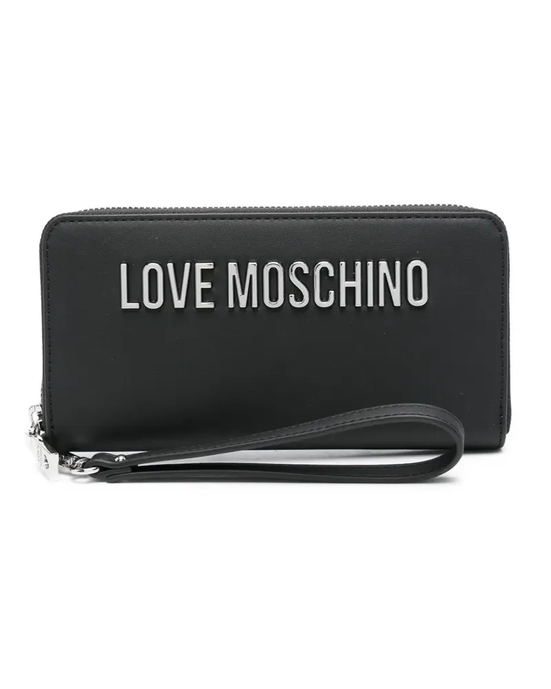 Moschino Portemonnaie mit Logo - Schwarz Schwarz