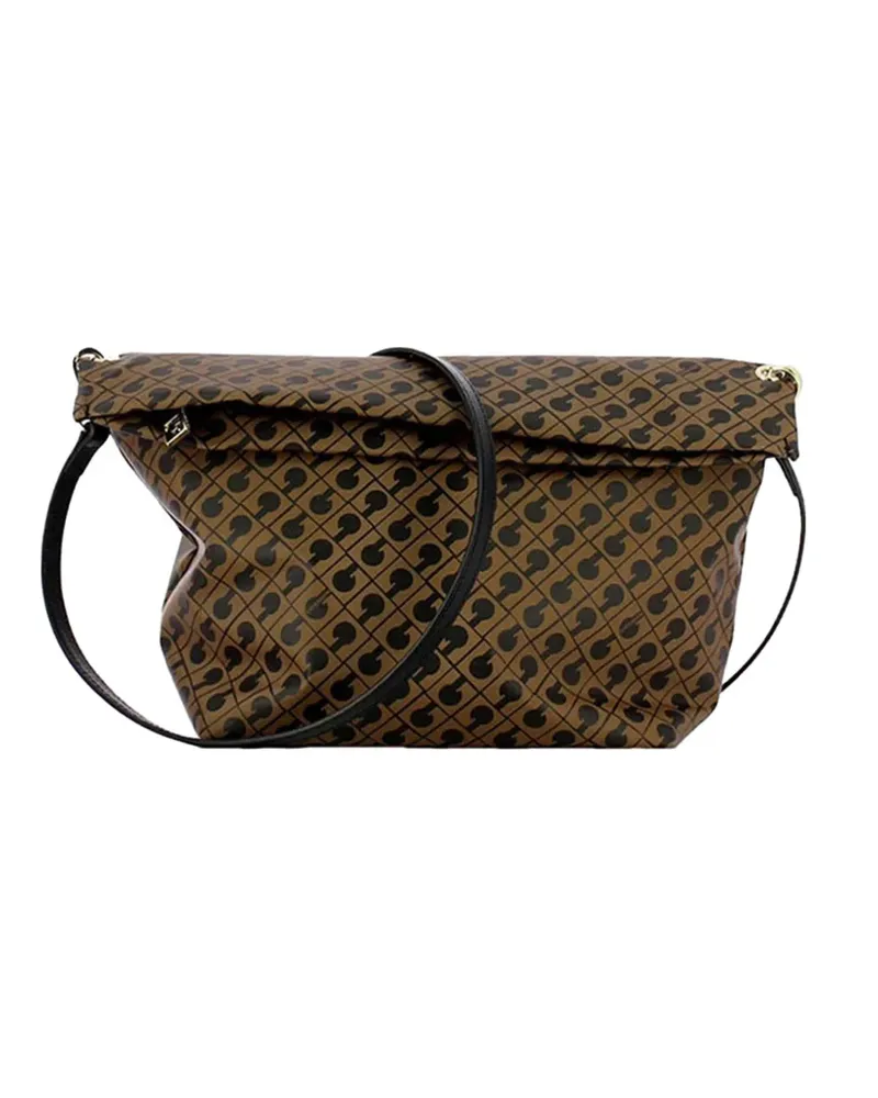 Gherardini Monogram-pattern crossbody bag - Braun Braun