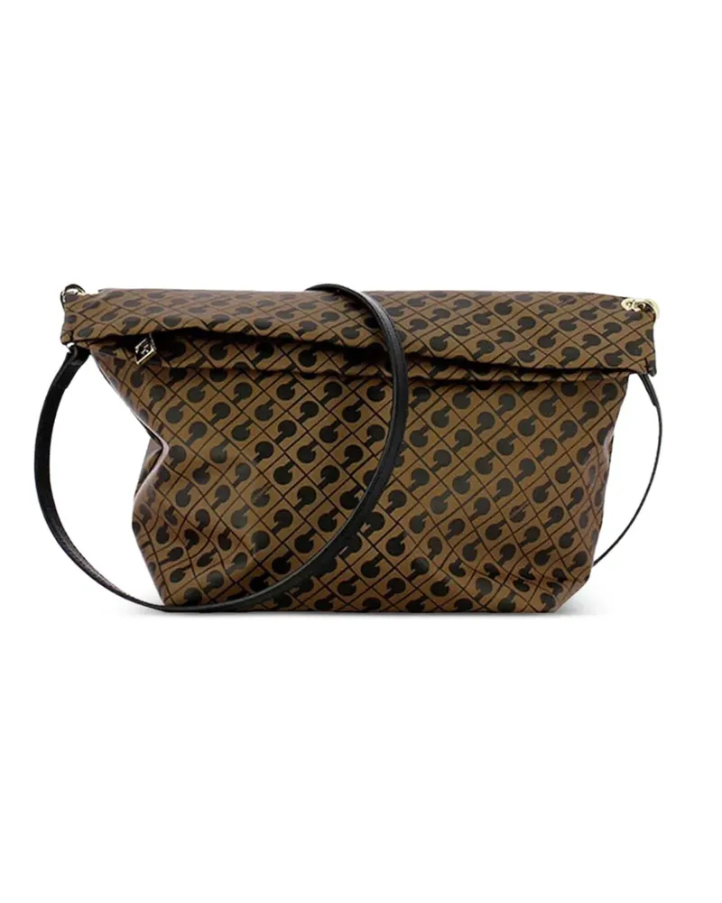 Gherardini Monogram-pattern crossbody bag - Braun Braun