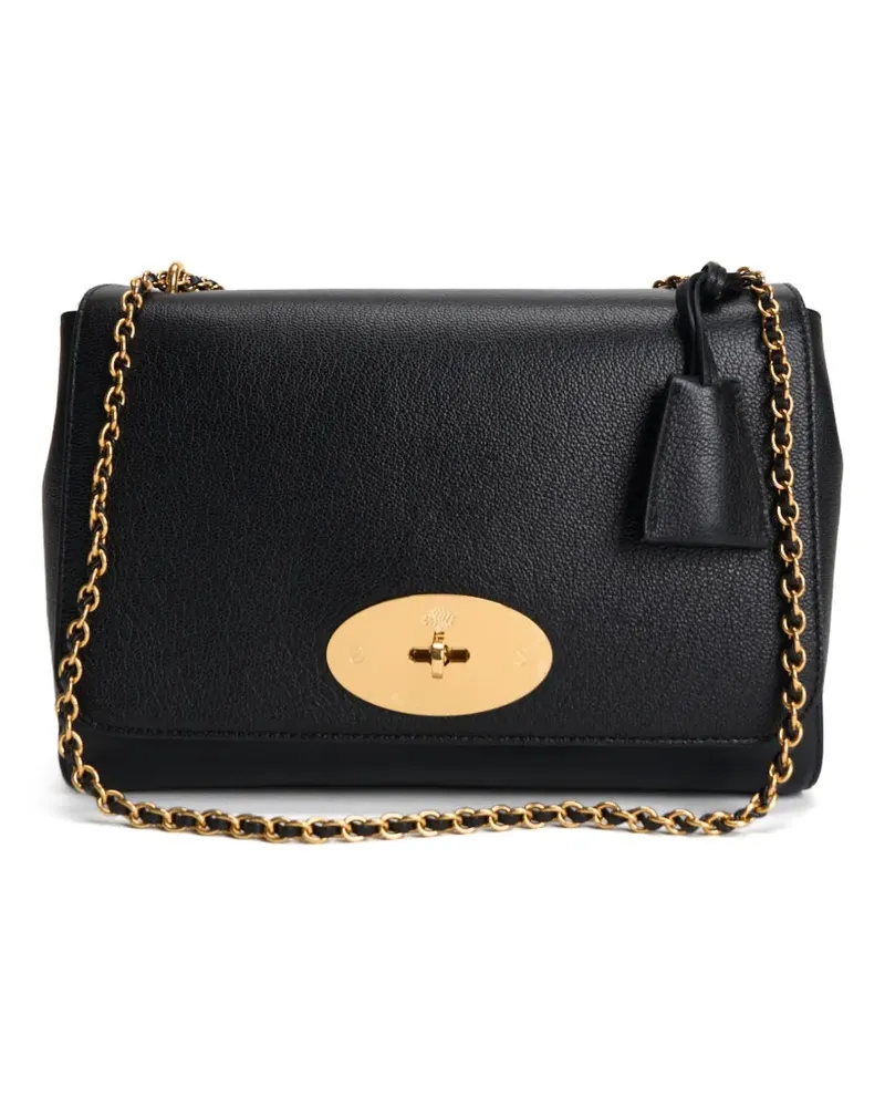 Mulberry Mittelgroße Lily Schultertasche - Schwarz Schwarz