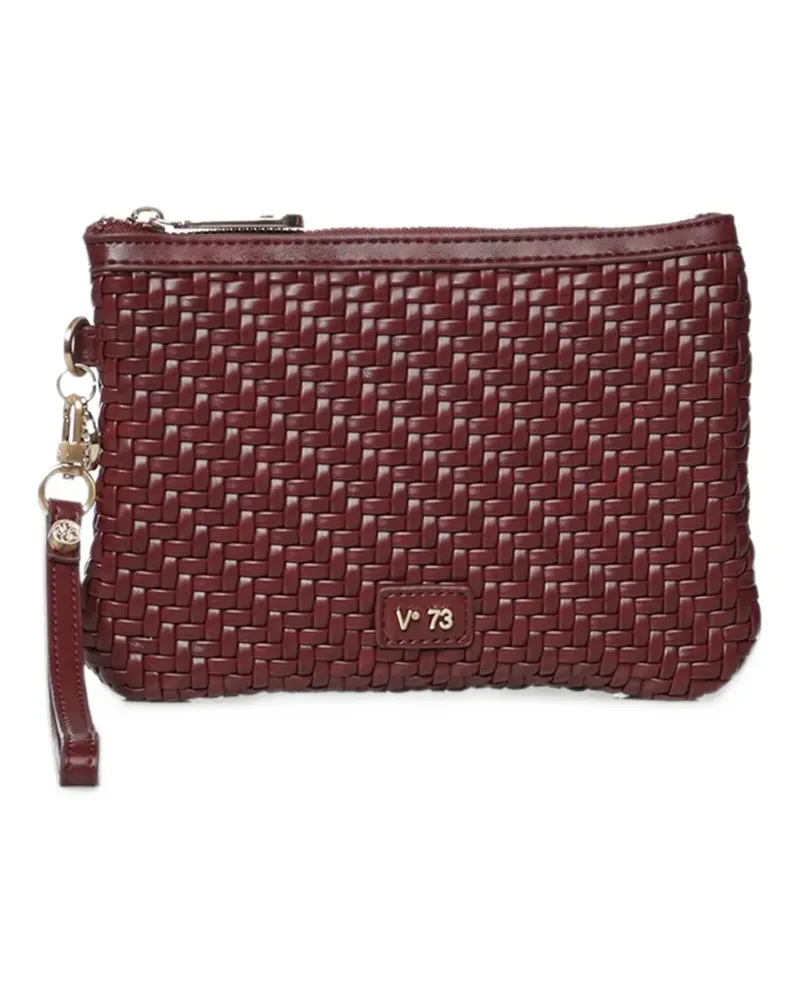 V°73 Zelda woven-effect clutch bag - Rot Rot