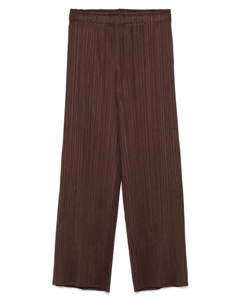 Issey Miyake Plissierte Hose - Braun Braun