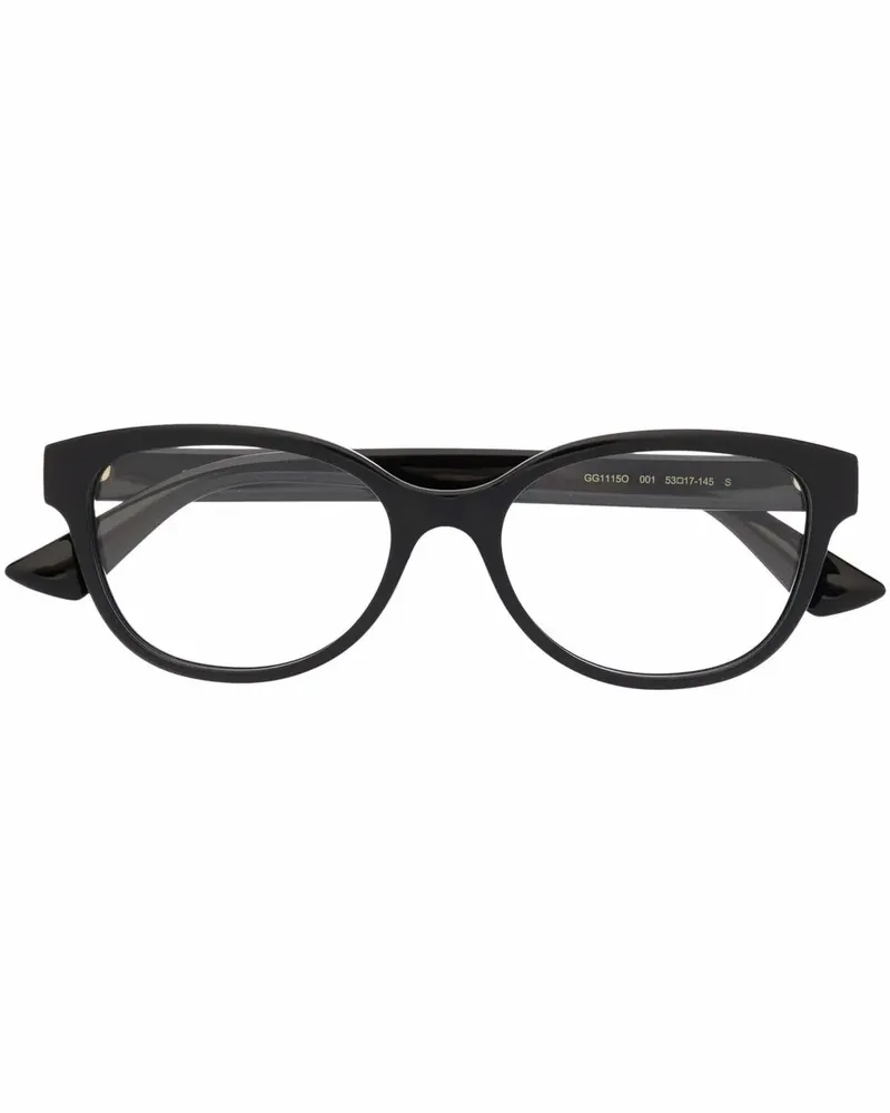 Gucci Brille mit rundem Gestell - Schwarz Schwarz