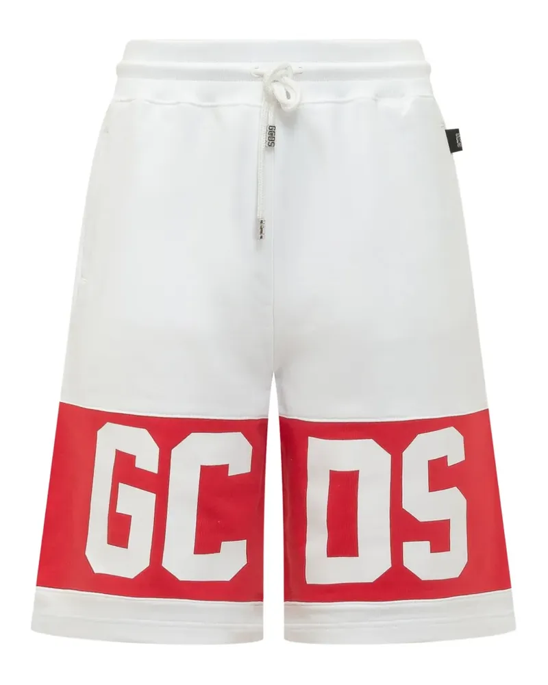 GCDS Shorts mit Logo - Weiß Weiß