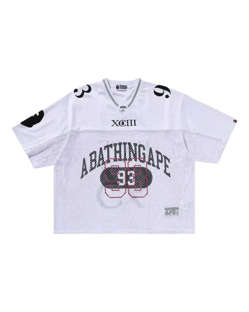 BAPE Trikot aus Mesh mit Logo-Print - Weiß Weiß