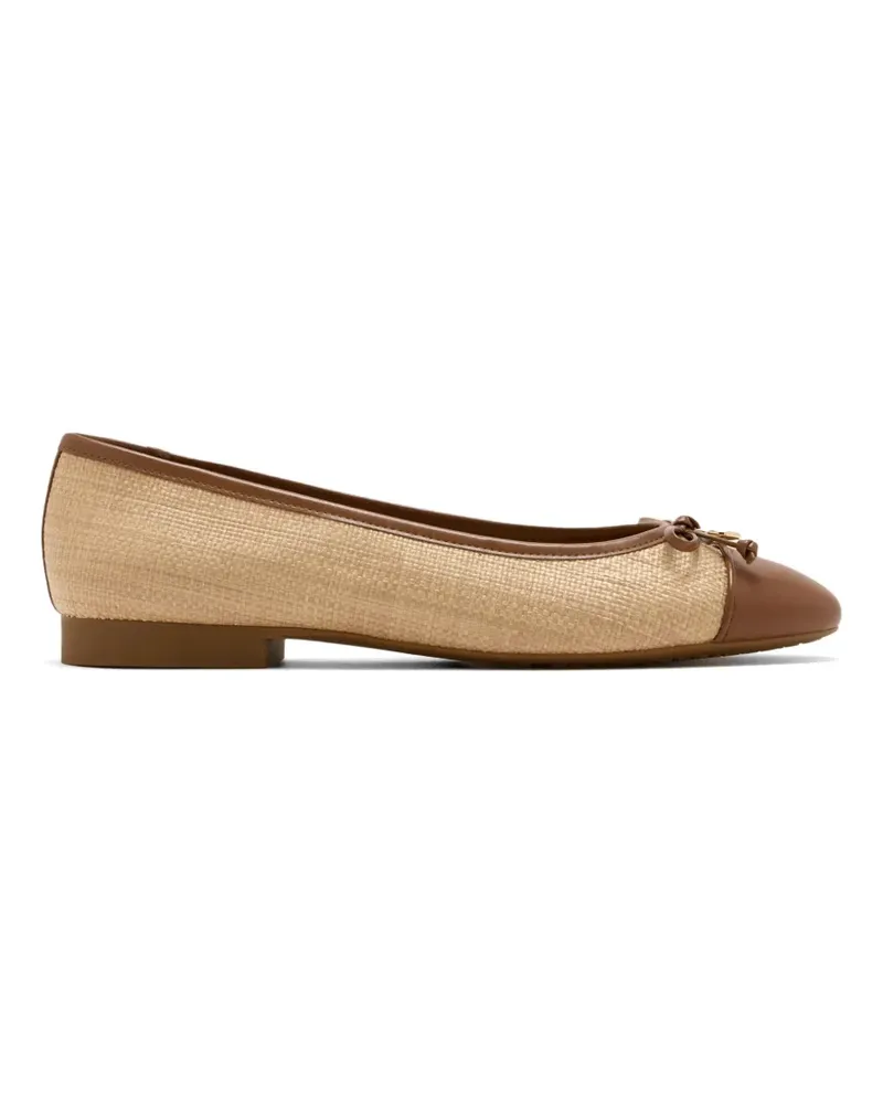 Michael Kors bow-detail cap-toe ballet flats - Nude Nude