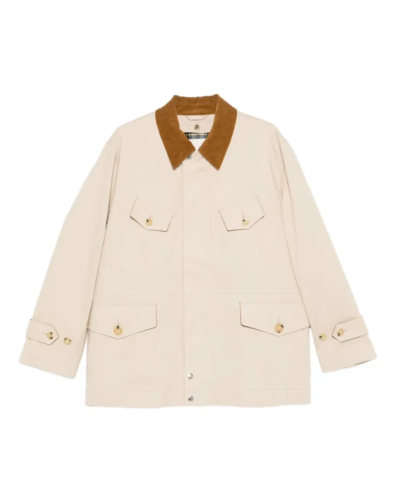 MACKINTOSH Jedburgh Jacke mit Cordkragen und Klappentaschen - Nude Nude