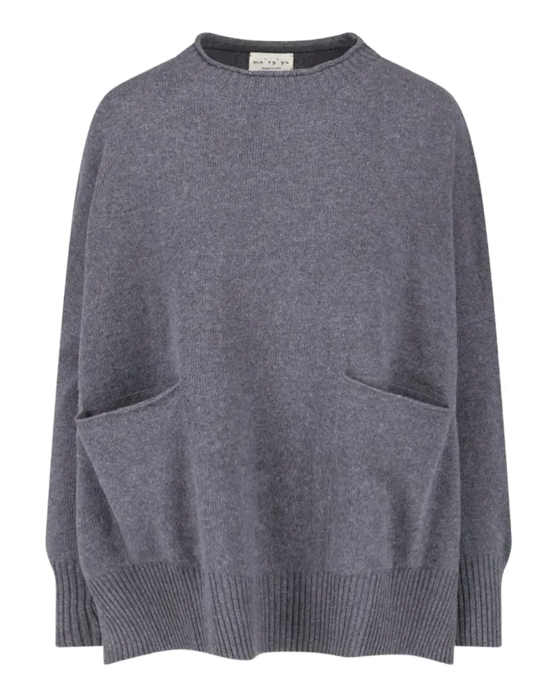 MA'RY'YA side-slit pocket-detail sweater - Grau Grau