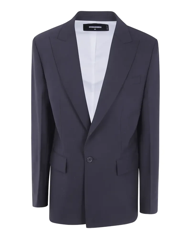 Dsquared2 Giacca In Lana peak-lapel single-breasted blazer - Schwarz Schwarz