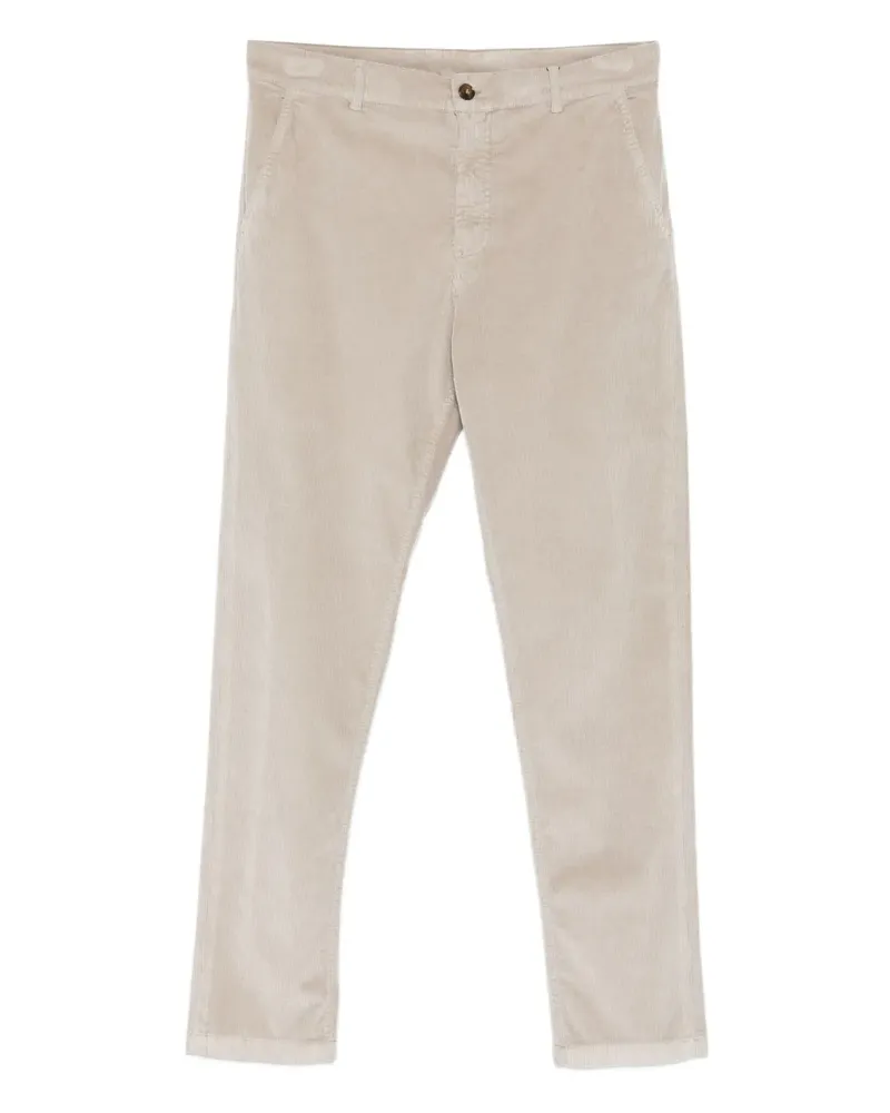 Canali Straight-Leg-Hose aus Cord - Nude Nude