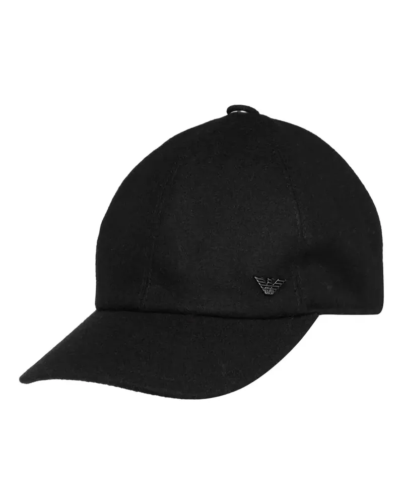 Emporio Armani Baseballkappe mit Logo-Schild - Schwarz Schwarz