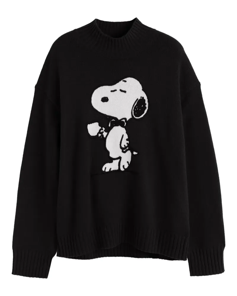 Chinti & Parker Tea Time Snoopy Pullover - Schwarz Schwarz