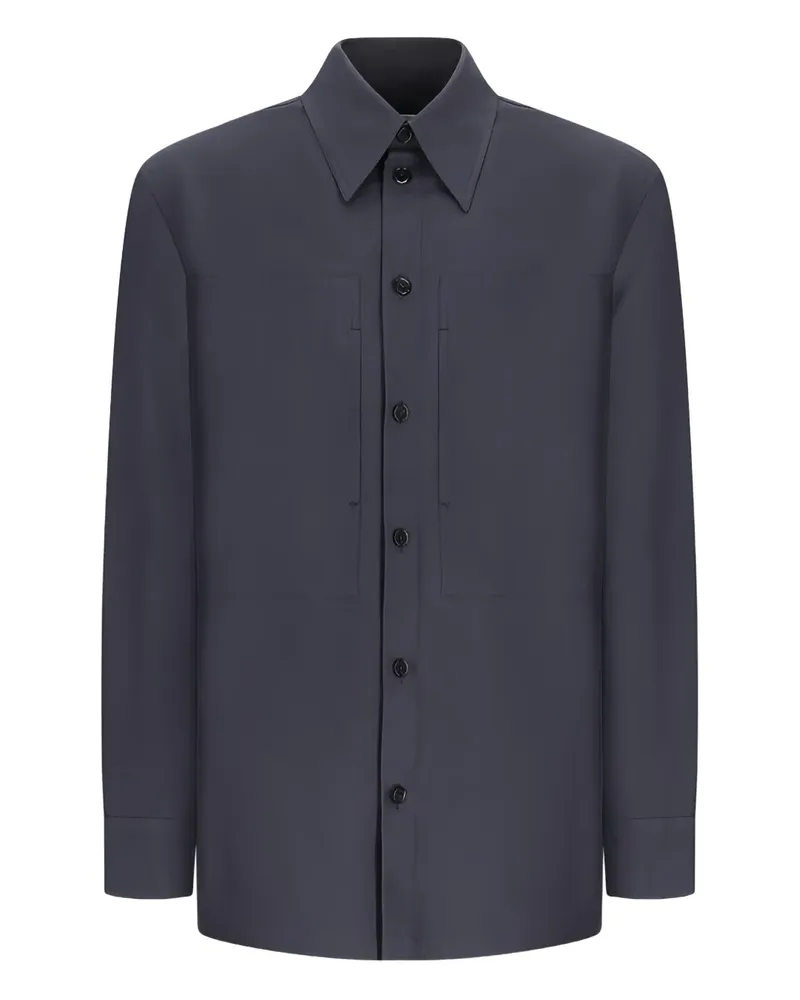 Jil Sander Hemd mit Taschendetail - Grau Grau