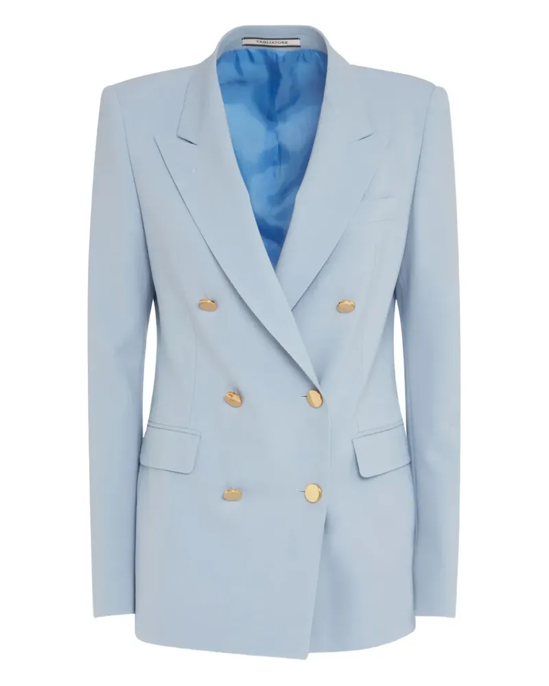 Tagliatore Doppelreihiger Blazer mit goldfarbenen Knöpfen - Blau Blau