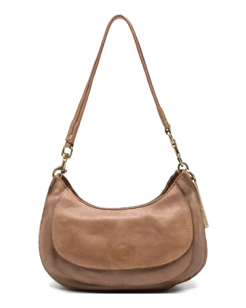 Caterina Lucchi Ludovica garment-dyed leather shoulder bag - Nude Nude