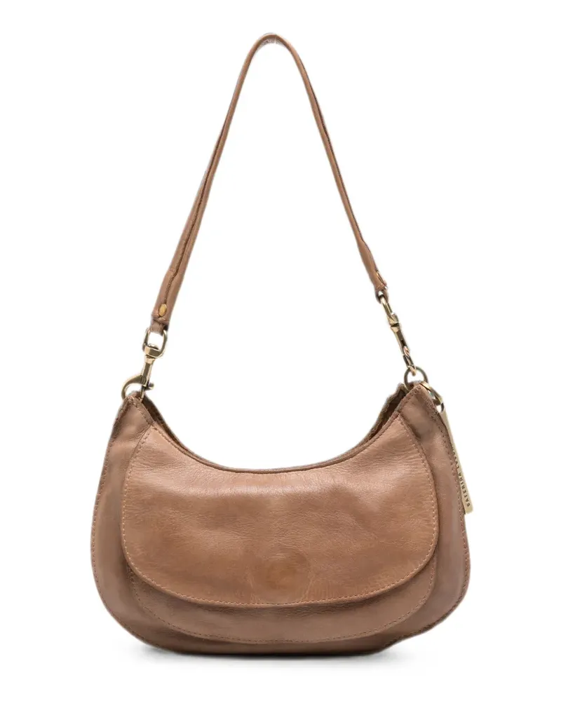 Caterina Lucchi Ludovica garment-dyed leather shoulder bag - Nude Nude