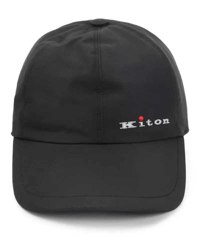 Kiton Baseballkappe mit Logo-Stickerei - Schwarz Schwarz