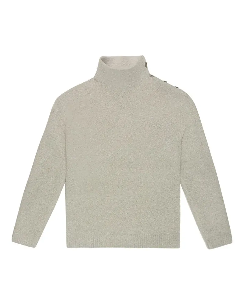 Bally Rollkragenpullover mit seitlichen Knöpfen - Blau Blau