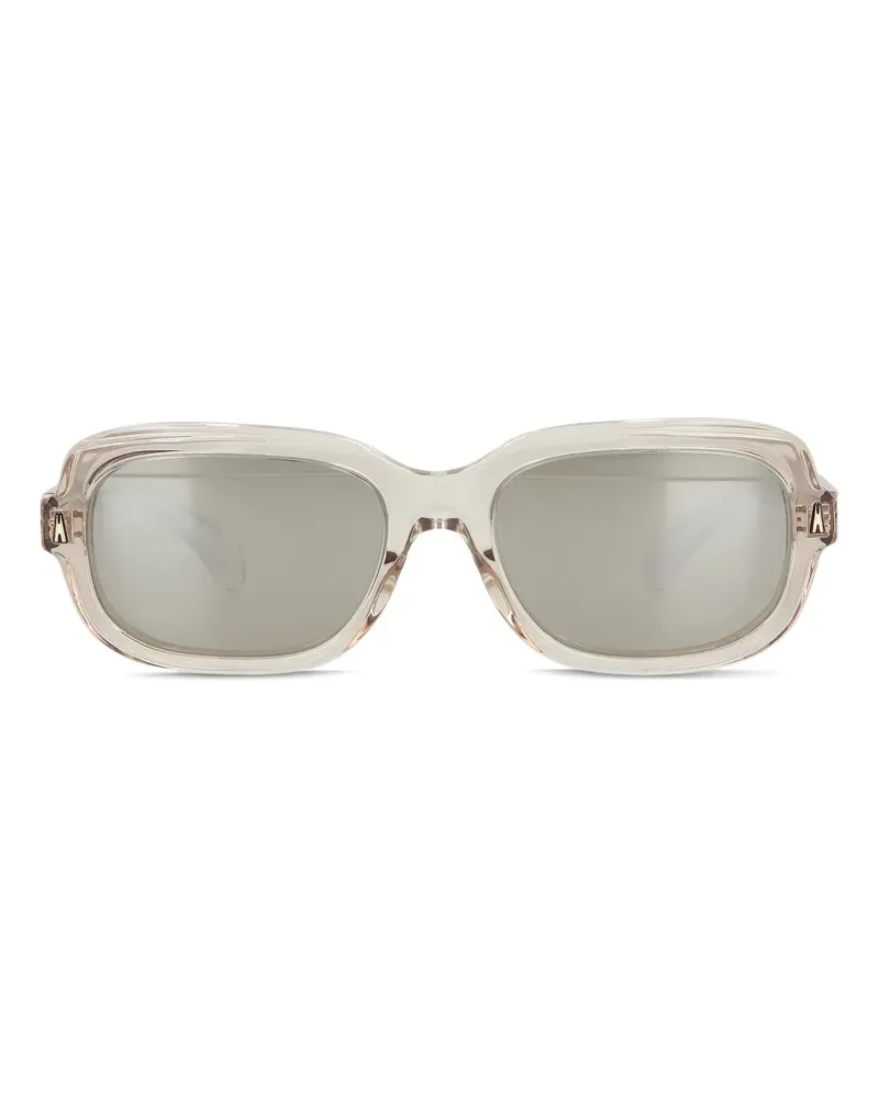 Moncler Suntrap Sonnenbrille mit eckigem Gestell - Nude Nude