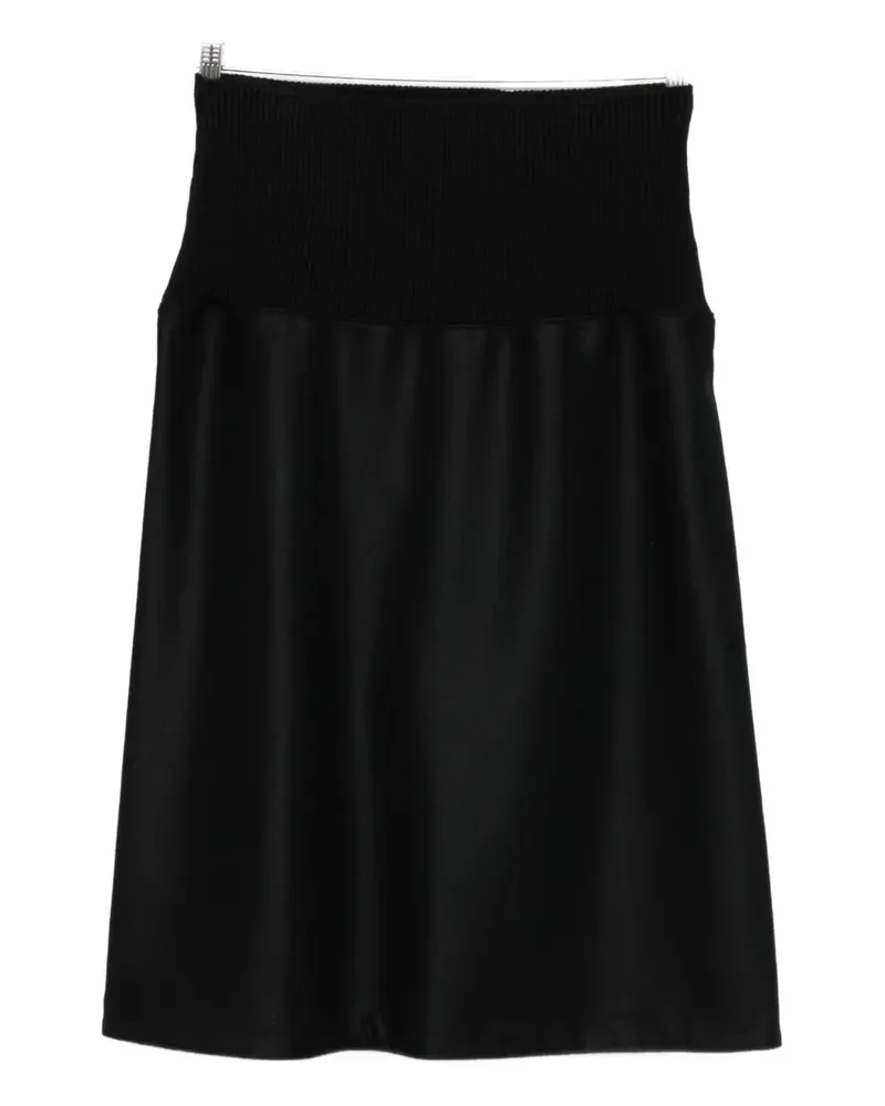 Jil Sander ribbed midi skirt - Schwarz Schwarz