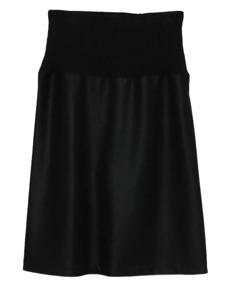 Jil Sander Gerippter Midirock - Schwarz Schwarz