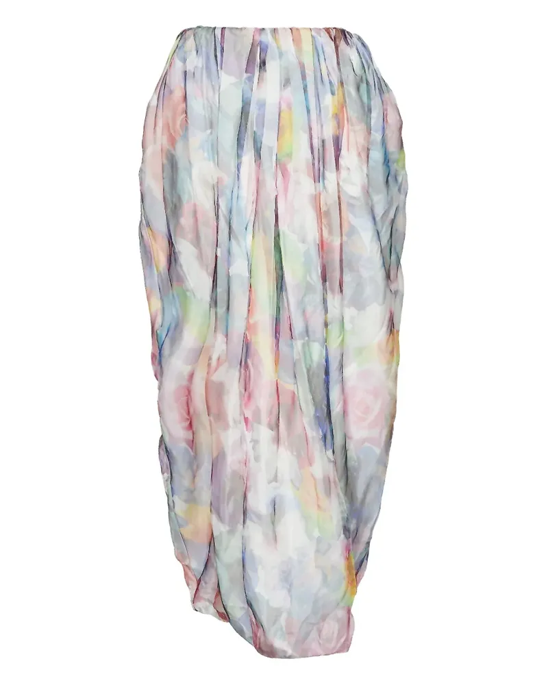 Jil Sander Rock mit Blumen-Print in Eierform - Rosa Rosa