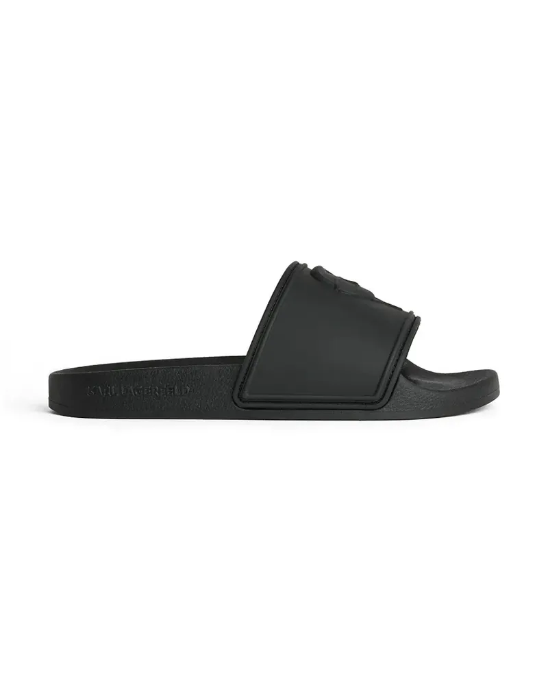 Karl Lagerfeld Kondo 2.0 embossed slides - Schwarz Schwarz