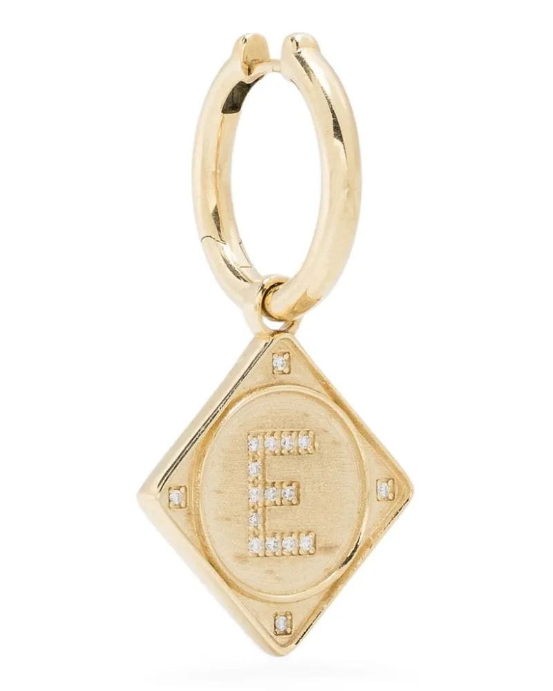 Lauren Rubinski Einzelner 14kt Bruno Gelbgoldohrring mit Diamant Gold