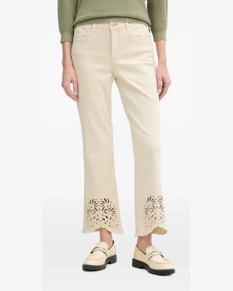 Joseph Ribkoff Ausgestellte Jeans mit Laser-Cuts - Nude Nude