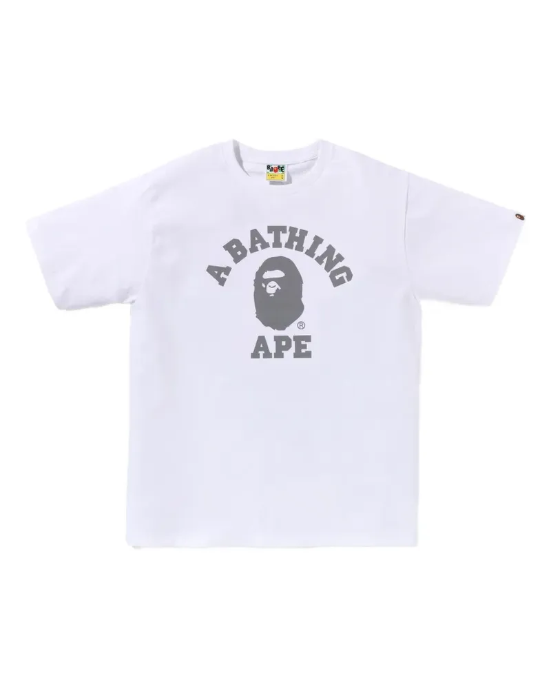 BAPE Ape Head T-Shirt mit grafischem Print - Weiß Weiß