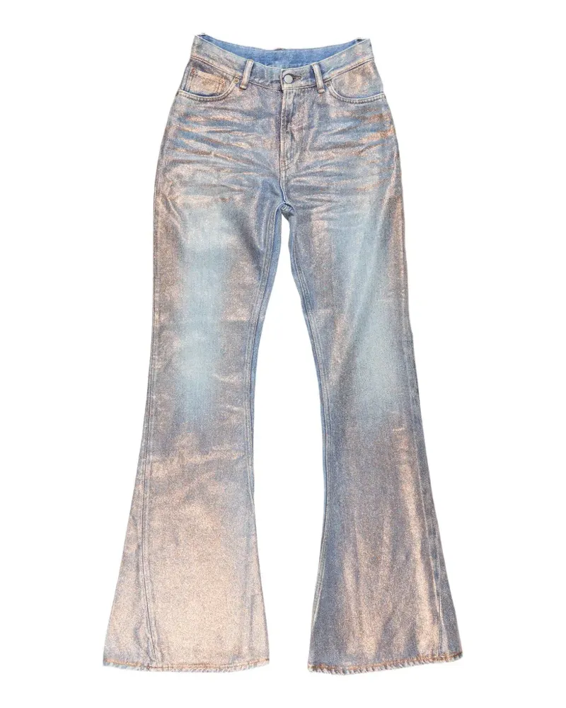 Acne Studios Ausgestellte Hose im Glitter-Look - Blau Blau