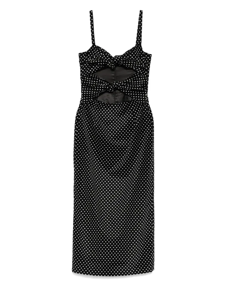 RACIL Mia Midikleid mit Polka Dots - Schwarz Schwarz