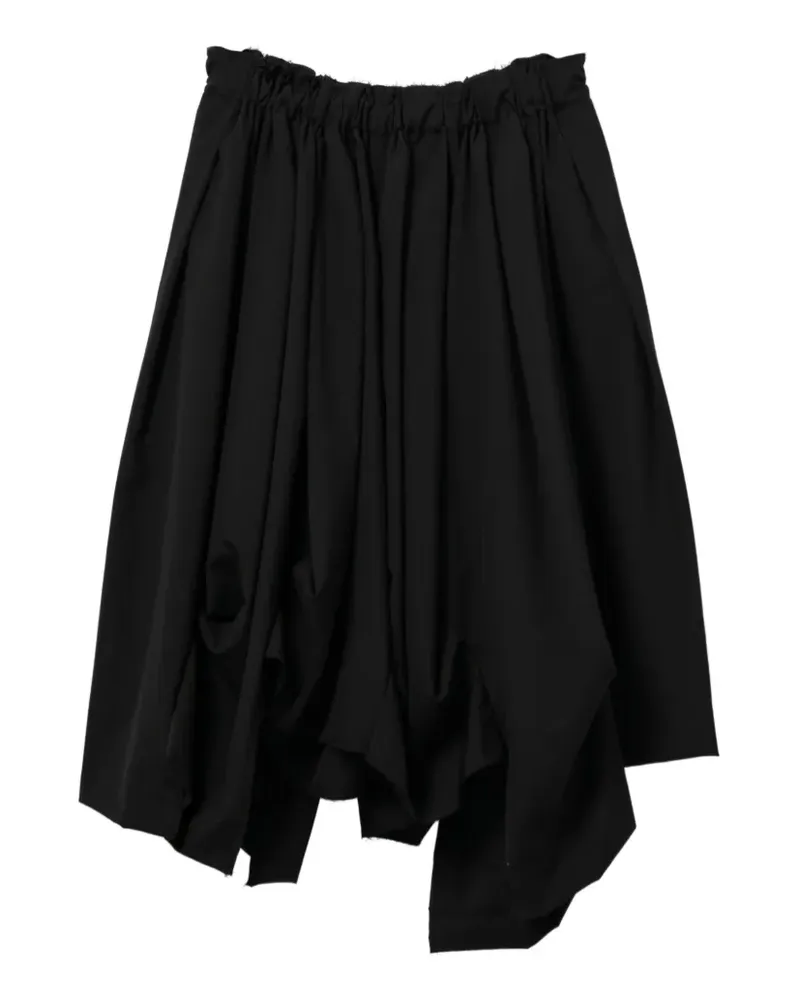 Comme des Garçons Asymmetrische Hose mit Raffung - Schwarz Schwarz