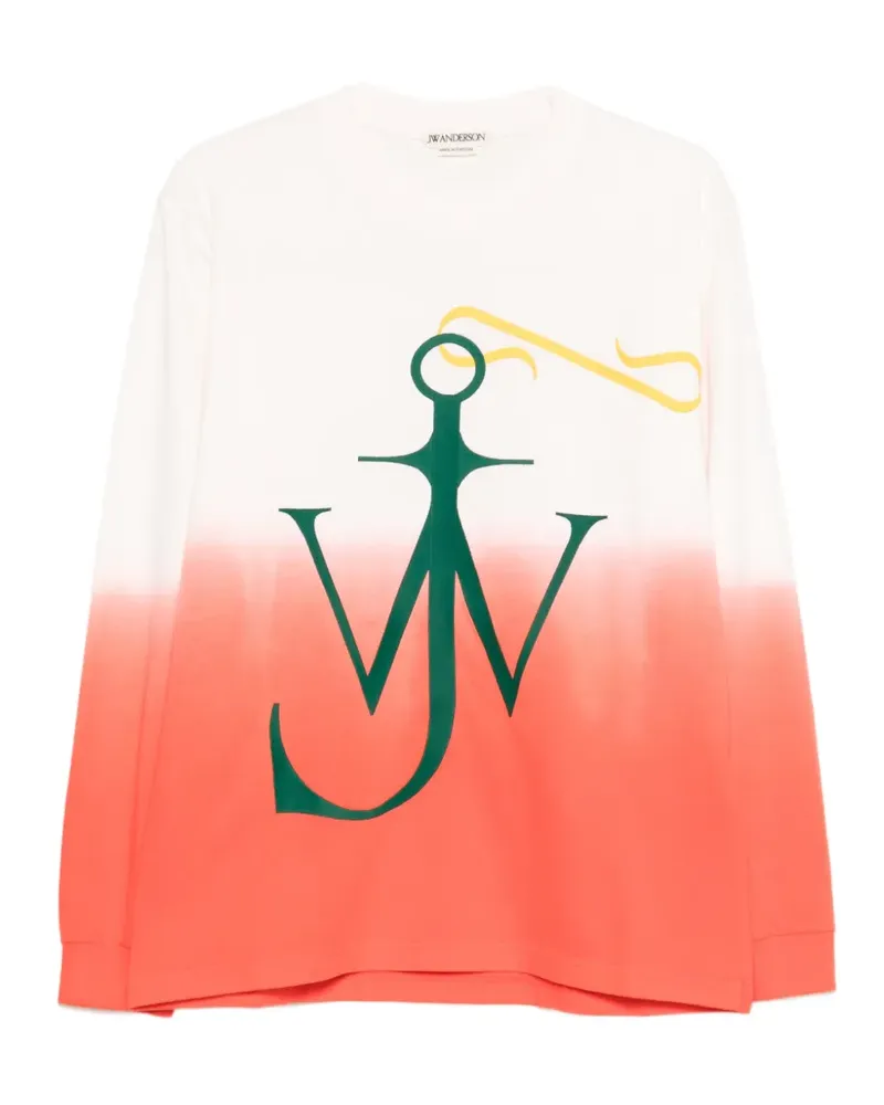 J.W.Anderson Dip Dye Anchor Langarmshirt - Orange Orange