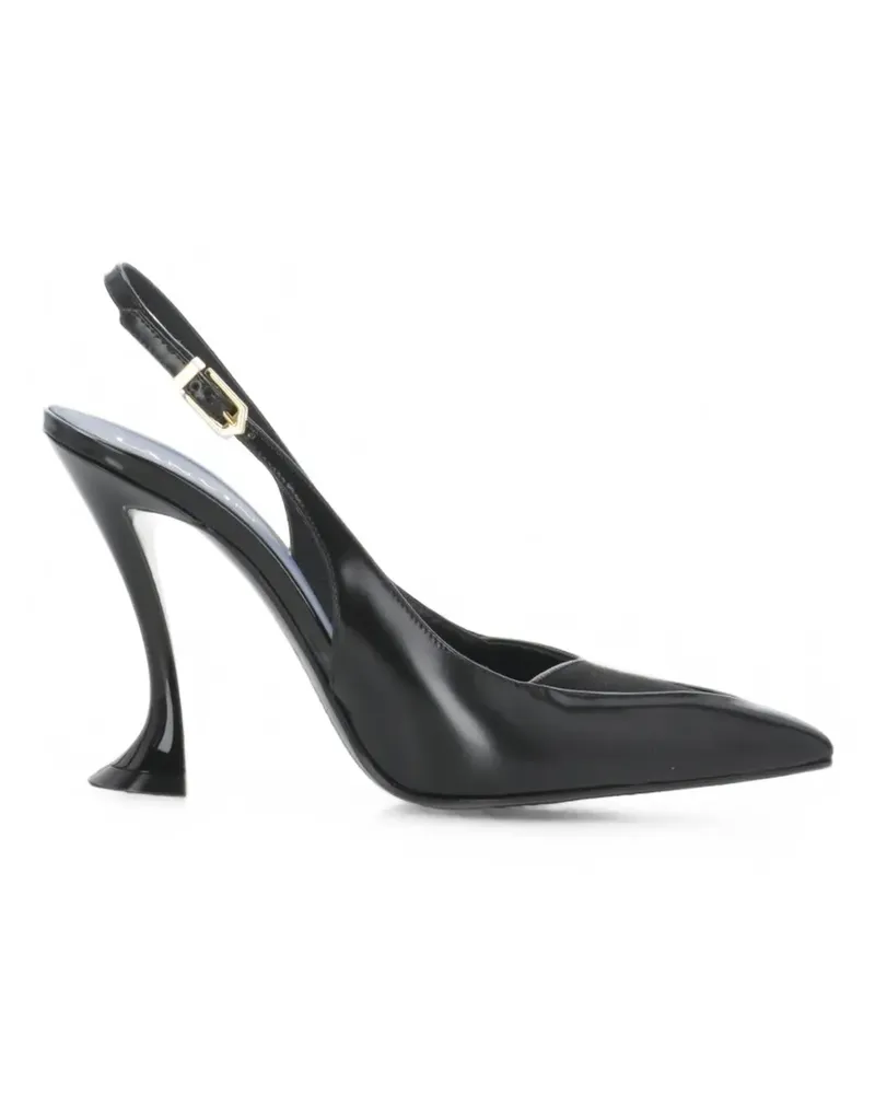 Lanvin Serenade slingback in leather - Schwarz Schwarz