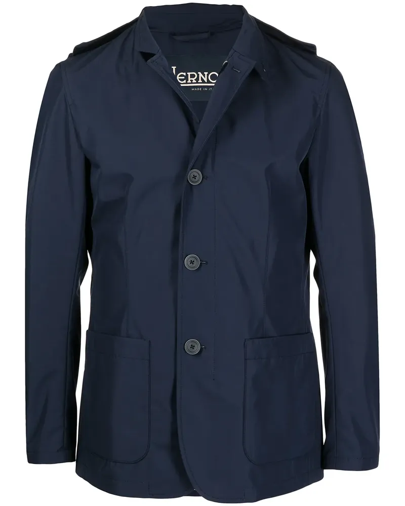 Herno Leichte Kapuzenjacke - Blau Blau