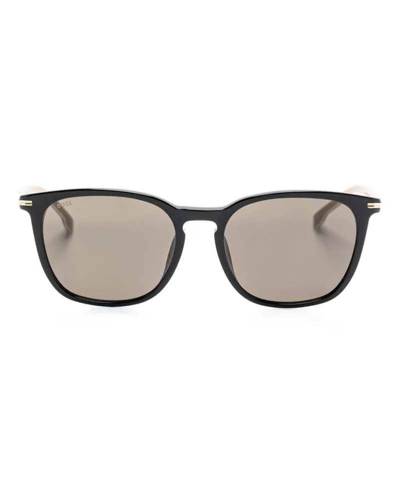 HUGO BOSS Sonnenbrille mit eckigem Gestell Schwarz