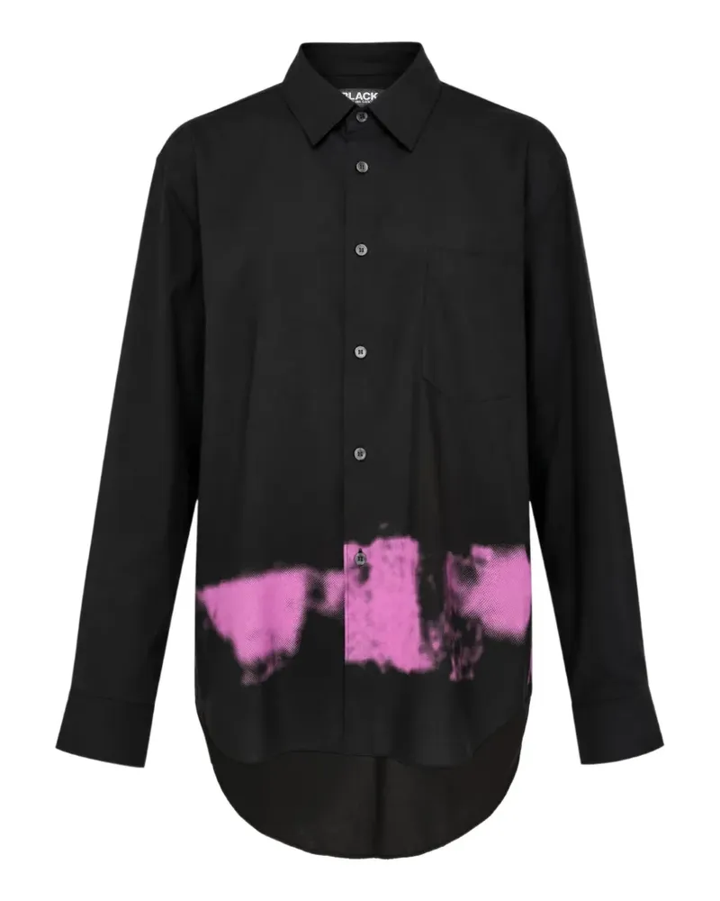 Comme des Garçons spray-print long-sleeve shirt - Schwarz Schwarz