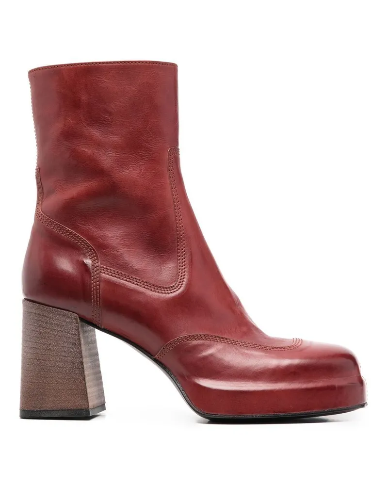 Moma 90mm leather boots Rot