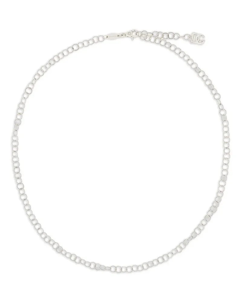 Dolce & Gabbana 18kt Weißgoldhalskette mit Gliedern - Silber Silber