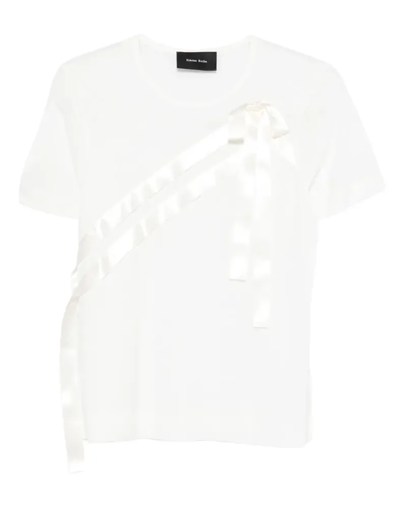 Simone Rocha sash bow T-shirt - Weiß Weiß