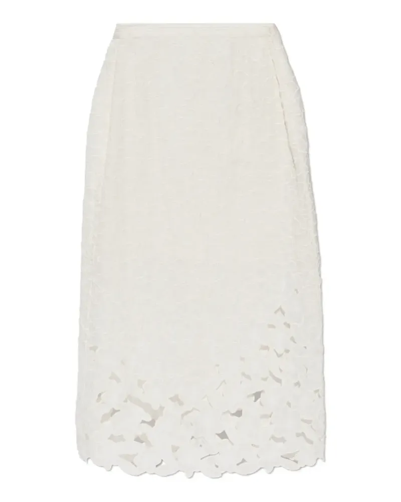 Isabel Marant floral-embroidered Ryesha skirt - Nude Nude