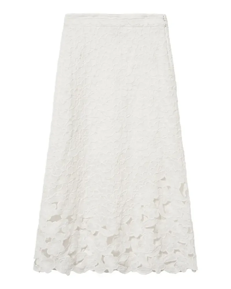 Isabel Marant Ryesha Rock mit Blumenstickerei - Nude Nude
